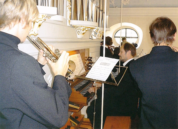 Musiker der Berufsfachschule für Musik Bad Königshofen während des Gottesdienstes