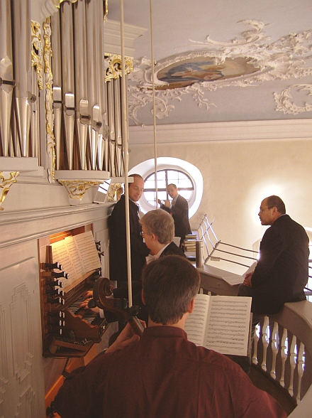 Die Musiker während des Gottesdienstes